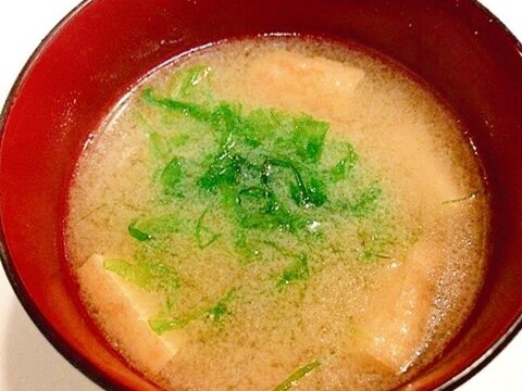 香りよーし!!☆厚揚げとあおさの美味しいお味噌汁